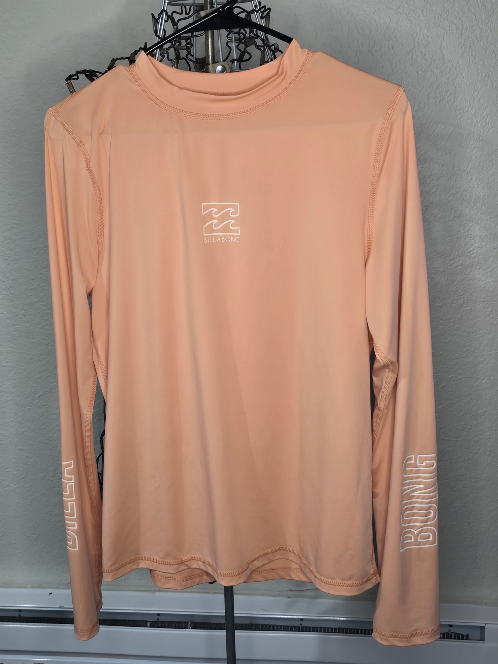 Billabong Women's Long Sleeve Rash Guard - Peach